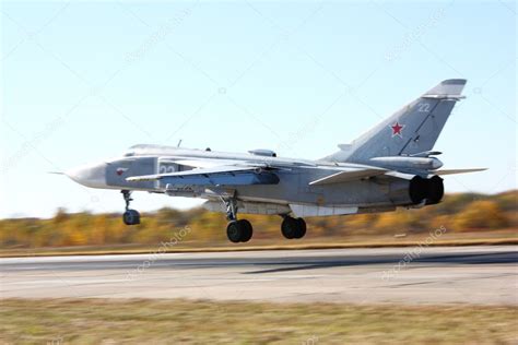 Military jet bomber on launch. — Stock Photo © aarrows #4071633