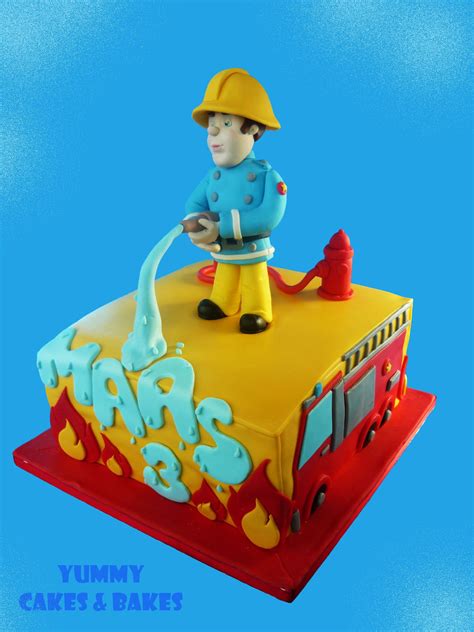 Fireman Sam cake | Fireman sam cake, Fireman cake, Fire engine cake