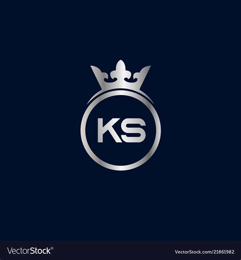 Initial letter ks logo template design Royalty Free Vector