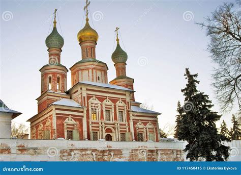 Novodevichy Convent in Moscow. Color Winter Photo. Stock Image - Image ...