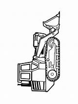Bulldozer Coloring Pages Construction Kids Plow Snow Loader Front  sketch template
