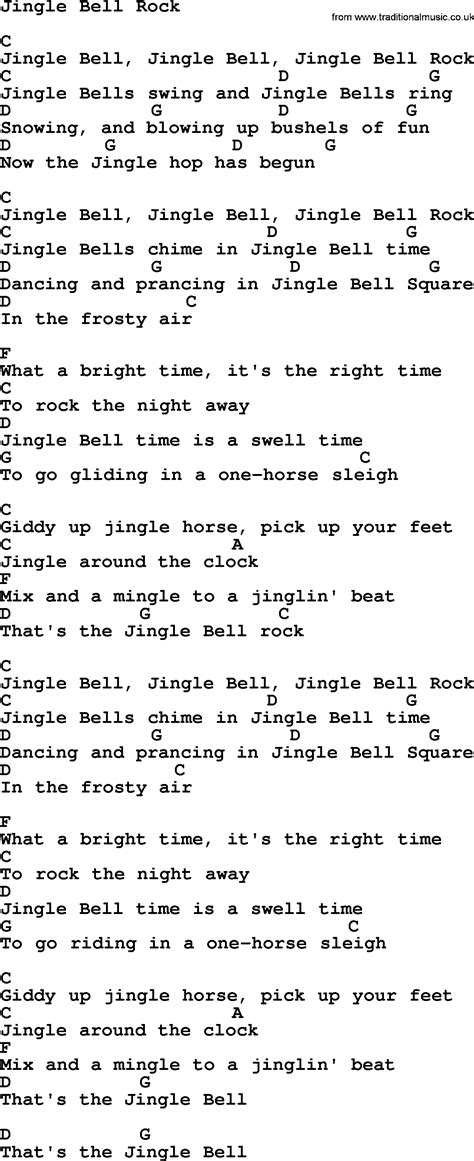 Jingle Bell Rock, by George Strait - lyrics and chords | Ukulele songs, Christmas ukulele songs ...