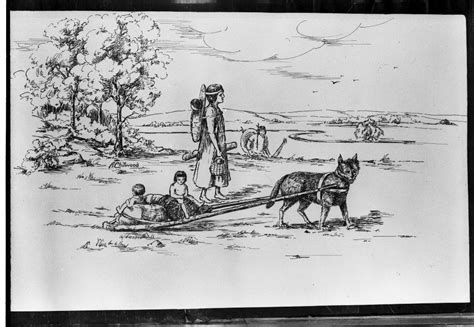 Dog-powered travois - Kansas Memory - Kansas Historical Society