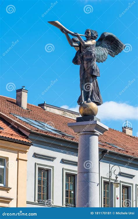 Statue of an Angel at Independent Republic of Uzupis, a Bohemian and Artistic District in ...