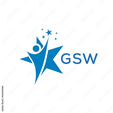 GSW Letter logo white background .GSW Business finance logo design vector image in illustrator ...