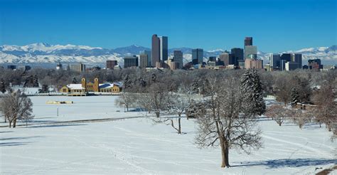 Snowy Denver Skyline