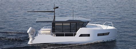 vik unveils electric boat that can be recharged from solar panels or wind power