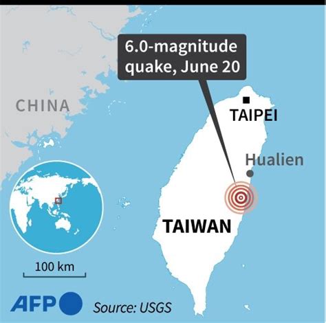 Strong quake hits eastern Taiwan: USGS