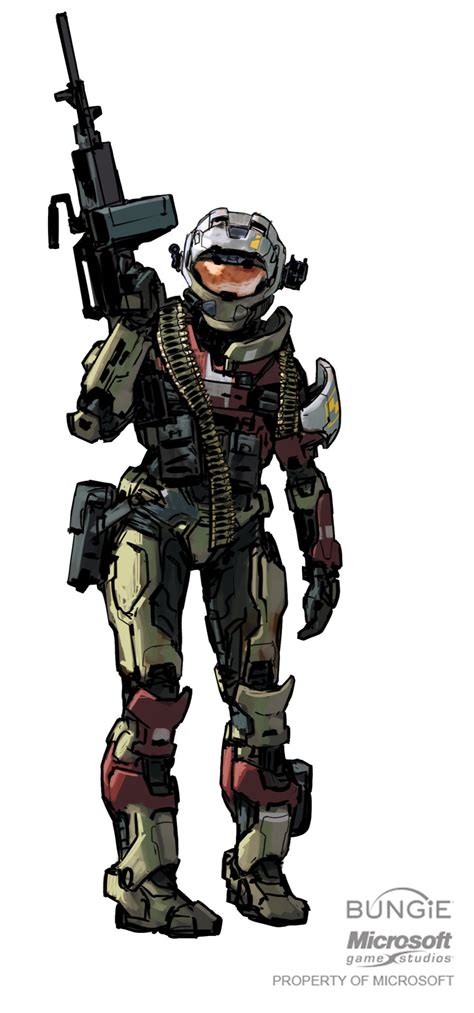 Halo Concept Art — Halo: Reach concept art for cut Noble Team members...