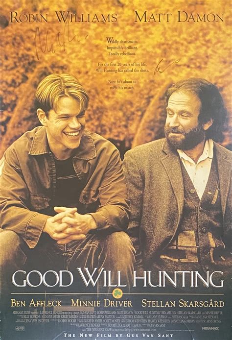 Robin Williams & Matt Damon Signed 27" x 40" Good Will Hunting Poster | Barnebys