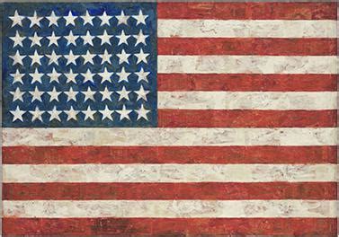 File:Jasper Johns's 'Flag', Encaustic, oil and collage on fabric mounted on plywood,1954-55.jpg ...