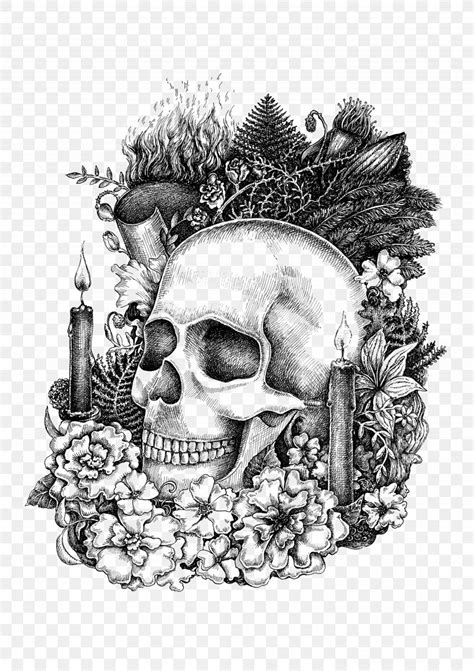 Drawing Memento Mori Art, PNG, 7356x10416px, Drawing, Art, Artist, Black And White, Bone ...