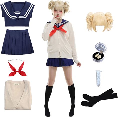 Clothing, Shoes & Accessories Girls My Hero Academia Himiko Toga Cosplay Costume JK School ...