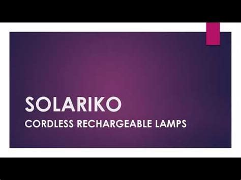 Solariko and Designs for Beautiful Lamps | Solariko - YouTube