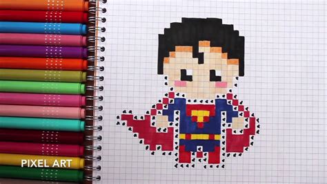 Pixel Art Hecho a mano - Cómo dibujar SUPERMAN en pixel art