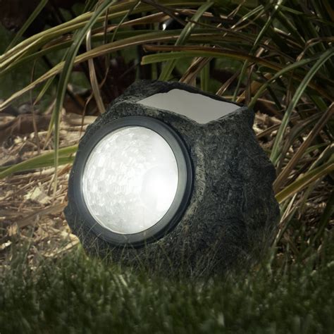 Outdoor LED Solar Rock Lights – Realistic All-Weather Faux Stone ...