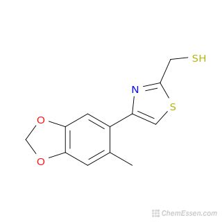 [4-(6-methyl-2H-1,3-benzodioxol-5-yl)-1,3-thiazol-2-yl]methanethiol Structure - C12H11NO2S2 ...