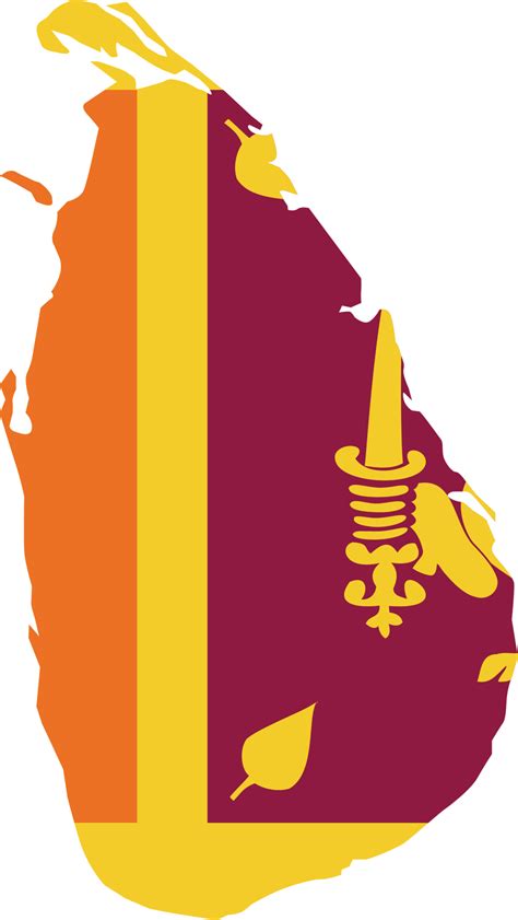 sri lanka Karta stad Färg av Land flagga. 12177258 PNG