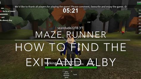 Roblox | Maze Runner | How To Find The Exit And Alby | - YouTube