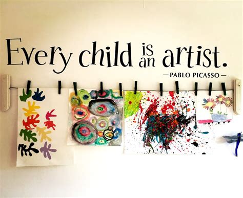 Every Child is An Artist Quote by Pablo Picasso - The Little Den