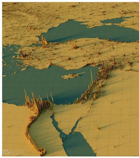 Population density in the Middle East | Middle east map, World ...