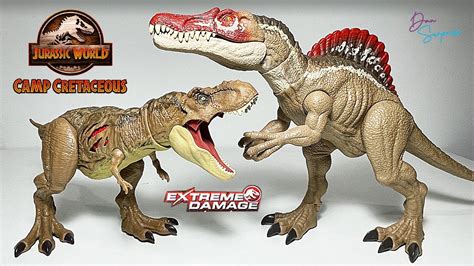 NEW T-REX VS SPINOSAURUS! Jurassic World Camp Cretaceous Extreme Damage ...