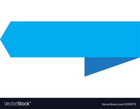 Blue ribbon banner on white background blue Vector Image
