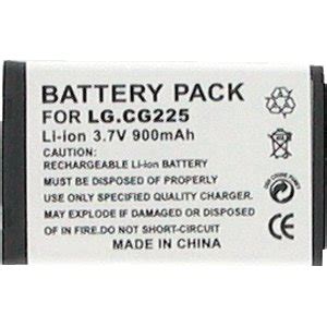 LG CG225/C2000 900mAh Standard Battery