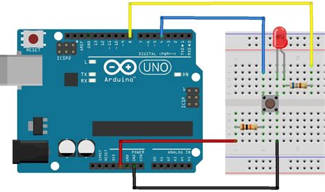 Using Push Button Switch with Arduino Uno