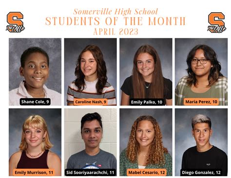 April Students of the Month | Somerville High School