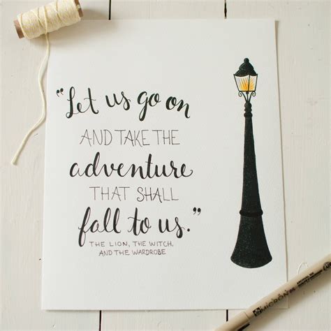 Chronicles of Narnia Quote Original 8x10 Literary Quote Wall Art Illustrated CS Lewis - Etsy