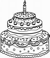Printable Cake Coloring Pages sketch template