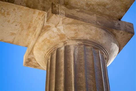 Classical Doric Order Example with Column Stock Photo - Image of grooves, triglyphs: 38774358