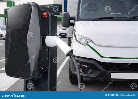 Electric Truck with Charging Station. Stock Photo - Image of power, fleet: 273102494