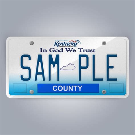 Kentucky License Plate Replica, reflective