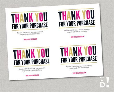 Thank you for your purchase Printable INSTANT DOWNLOAD - Freshly Modern | Business thank you ...