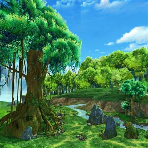 Cartoon River Scene 3D Model MAX TGA | CGTrader.com