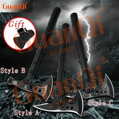 Outdoor Camping Axe Survival Battle Axe Multifunctional Tactical Axe with Sheath for Camping ...