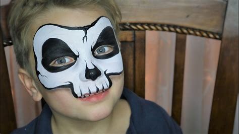 Easy Skull Face Painting / Makeup | Face painting halloween, Face painting halloween kids, Skull ...