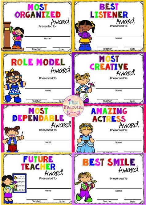 End of The Year Awards | Kindergarten awards, Preschool award, School ...