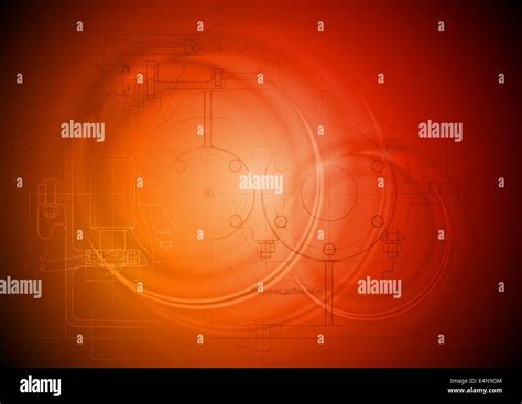 The engineering drawing of a reducer Stock Photo - Alamy