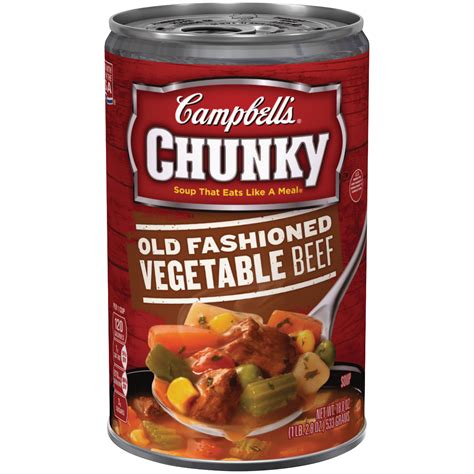 Campbell's Chunky Soup, Old Fashioned Vegetable Beef, 18.8 oz (1 lb 2.8 ...