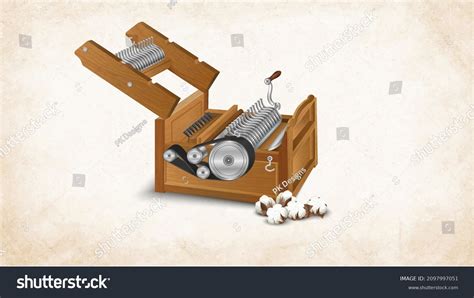 Cotton Ginning Machine Vector Illustration Stock Vector (Royalty Free) 2097997051 | Shutterstock