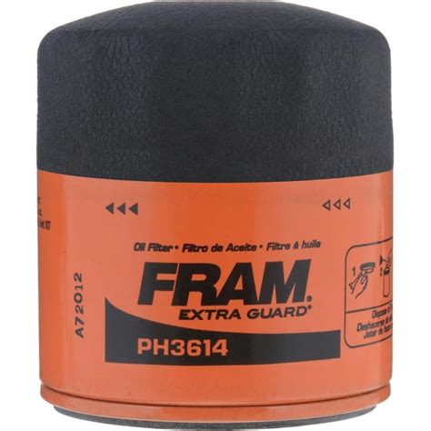 FRAM PH3614 Oil Filter: Spin-on, Dirt Trapping Efficiency of 95% in the Automotive Hardware ...