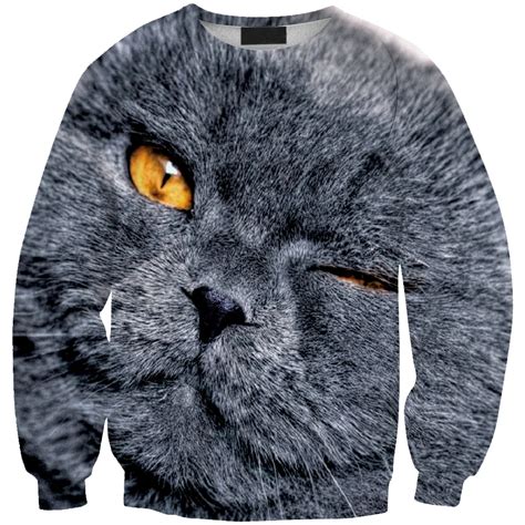 new design Sleeping cat sweatshirts 3D galaxy crewneck sweatshirt hoodie men women animal ...