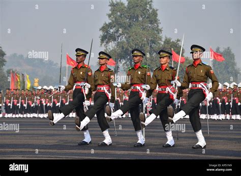 INDIA GAYA, Indian Army - DECEMBER 09,12, 2017: Parade of participants ...