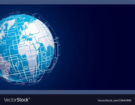 Modern technology concept background global Vector Image