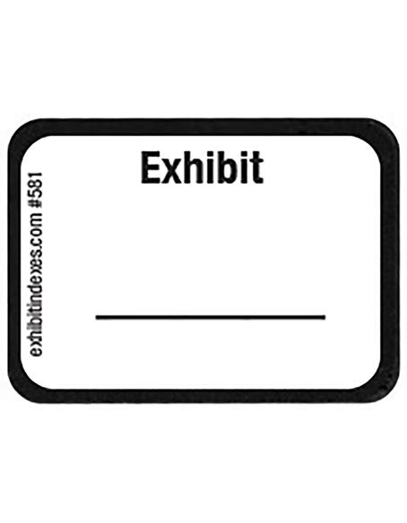 White Exhibit Labels with Line - #581 - Exhibit Indexes