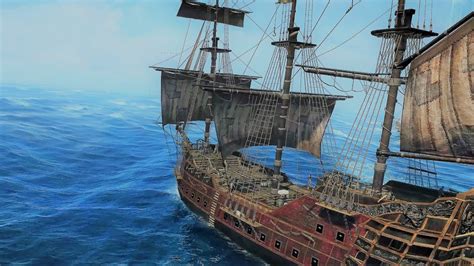 Assassin's Creed Black Flag Queen Anne's Revenge Ship Mod Gameplay Naval Combat 4k 60 FPS - YouTube