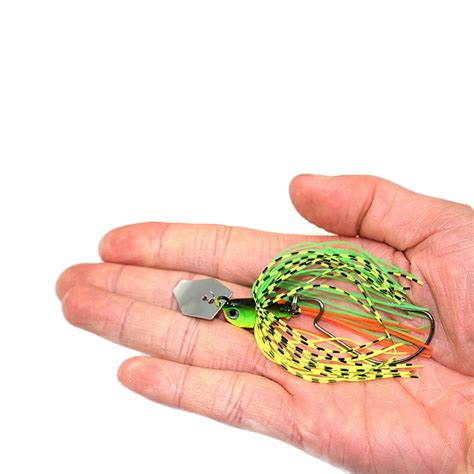Jig Lures Buzz Bait Spinnerbaits Spinners Jig Head 10g 5pcs Skirts Hook Metal Fishing Lures-in ...